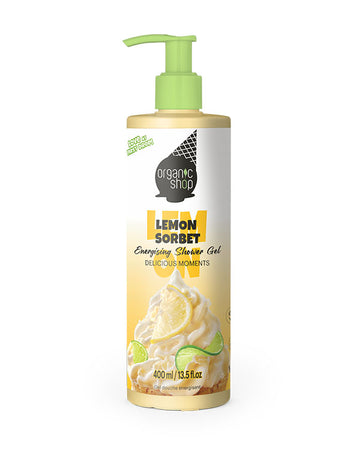 Natura Siberica Organic Shop Ice Cream Energising Shower Gel Lemon Sorbet – Αφρόλουτρο με λεμόνι 400ml για τόνωση και φρεσκάδα